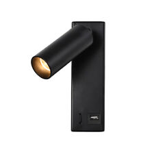 COB LED Wall Lamp Reading Light Fixture USB Charging Port Switch Surface Mounted