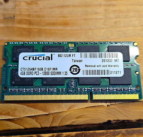 Crucial 4gb ddr3 dimm - 4gb, so-dimm