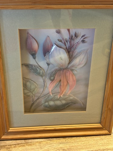 Decoupage fuchsia framed - decoupage,