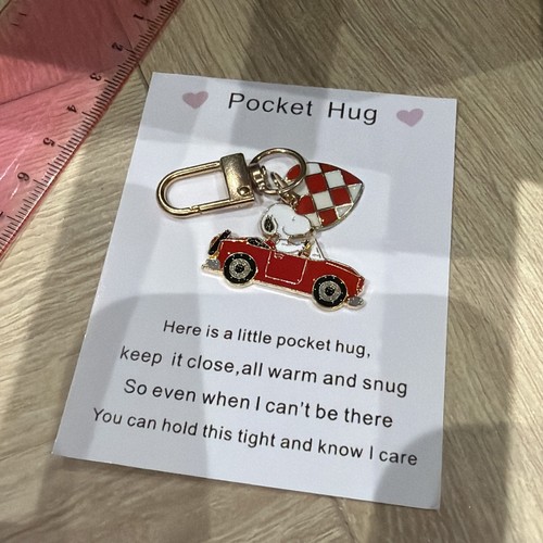 Snoopy driving red car bag