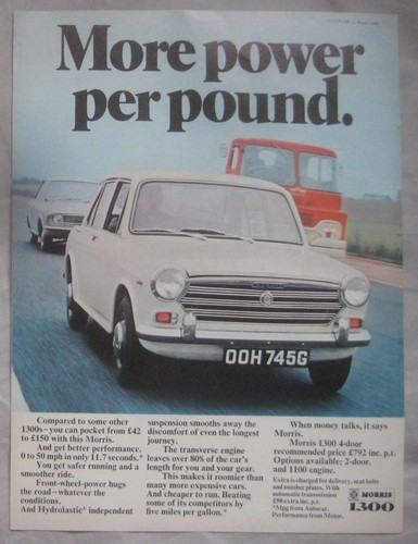 1969 morris 1300 original - 1300,