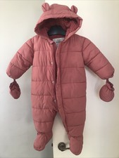 Super cute Snowsuit With Attached Mittens M&S 9-12 Months