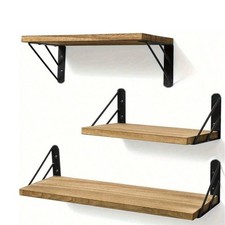 3x Wooden Wall rack triangle