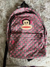 Paul Frank Backpack for Boys or Girls Grey with Pink Spots