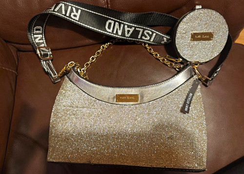 River island silver metallic - silver,