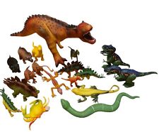 Toy Dinosaurs Reptiles Set Giant Carnotaurs Joblot Bundle Some Jointed  18 Pcs