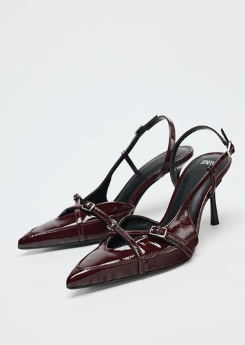 Zara burgundy red patent - zara,