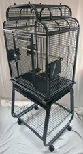 Antique Top Opening Bird (Parrot/Cockatiel) Cage with Stand Excellent Condition
