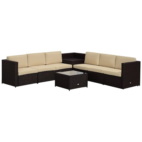 Outsunny 8pcs patio rattan - outsunny,