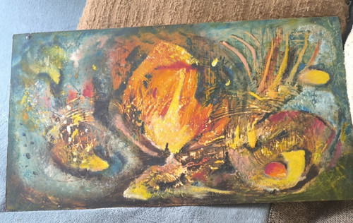 Abstract oil painting signed - painting,