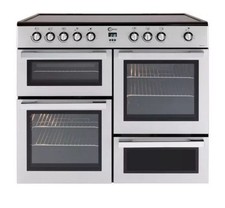 FLAVEL MLN10CRS Electric Ceramic Range Cooker - Silver & Chrome