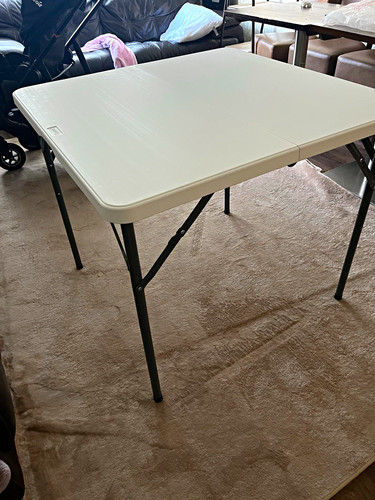 Folding table white - table, white/grey