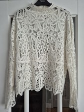 Beautiful NEXT Crochet High Neck Top BNWOT Size 14