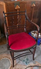 FAUX BAMBOO REGENCY CHAIR.