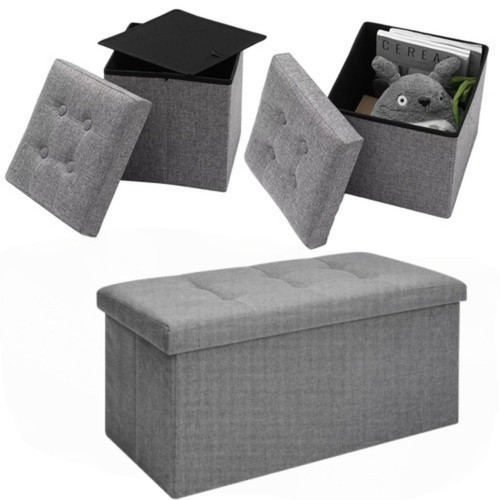 Folding storage stool - storage,