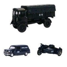 Oxford Diecast 1/76 Scale Royal  Navy set of 3 models  AEC/MINI/BSA