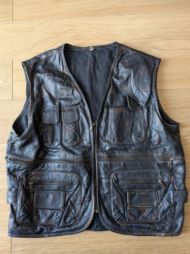 Black distressed leather - black,