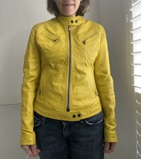 Vibrant Yellow Real Leather
