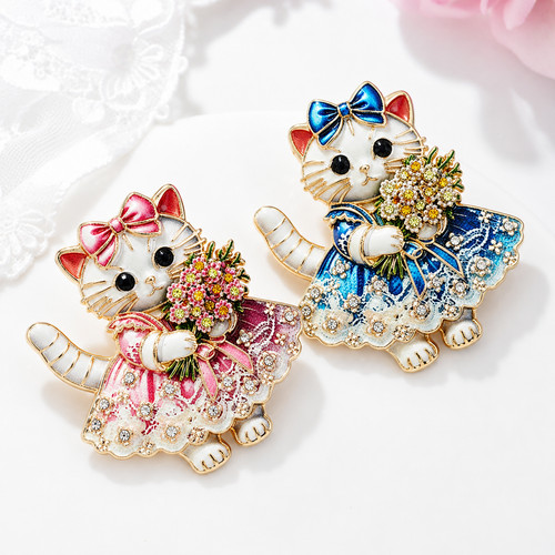 2pcs cute cat girl bouquet - girl,