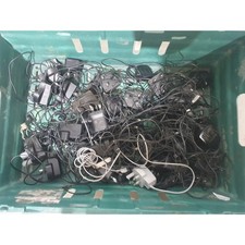 Mix Lot of Nokia, Samsung & Blackberry Mobile Phone Chargers Black Wall Mounted