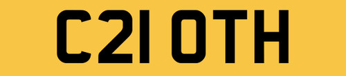 Cloth cherished number plate - number,