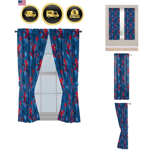 Kids window drapes 4 piece - -,