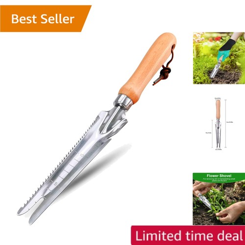 Wooden handle manual - wooden, weeder