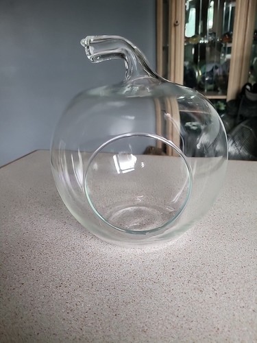 Clear glass apple shape table - glass,