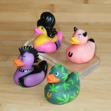 Bud Deluxe Mini Ducks x 4  Prima Donna Punk Rocker Hemp Devil Duck