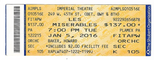 Les miserables new york - miserables, 1/5/16