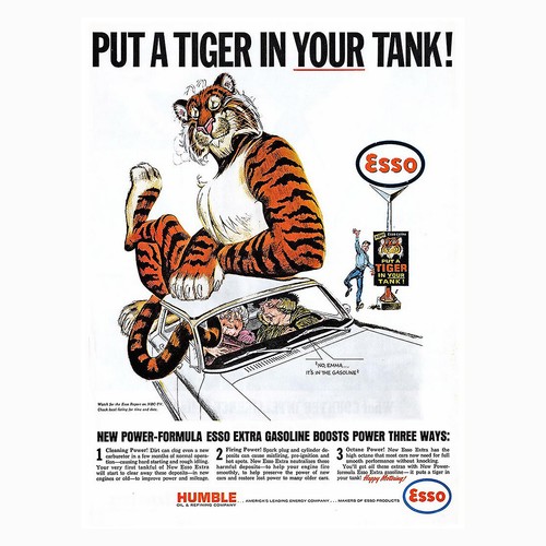 Esso tiger retro metal - tiger,