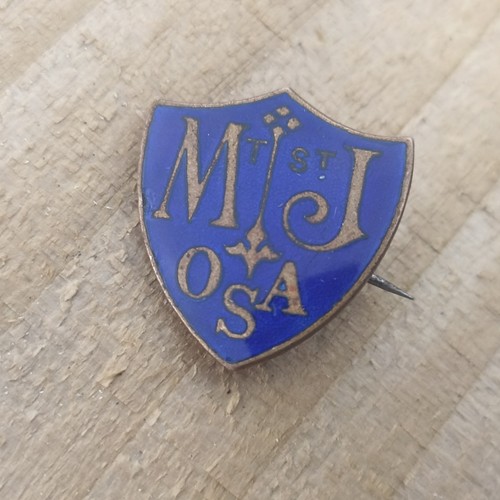 Antique enamel badge - antique, thomas