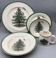 Spode Christmas Tree - Dinner Plate, Side Plate,  Cereal Bowl, Soup Bowl & Mug