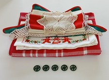 Linens Fabric Doilies Vintage Bundle All Pieces have Issues Perfect for Crafting