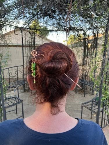 Hand crafted copper metal hair - hand,