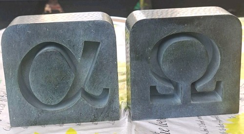 Vintage carved granite greek - vintage,