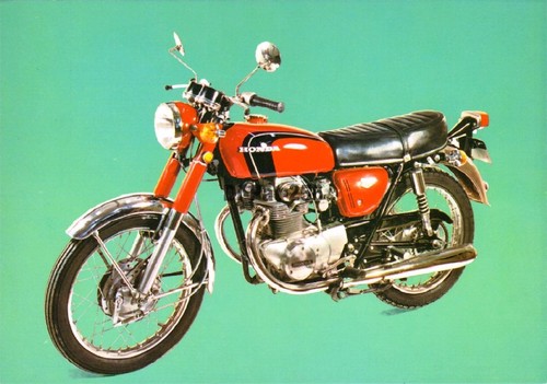 Motorcycle postcard honda - postcard:,