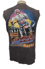 Vtg 1991 US Supercross Tour T-Shirt Featuring Jeff Stanton Dirt Bike Motorcyle L