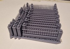 OO Gauge  Brick Wall With Iron Railings Church Or Park Wall 3d printed Unpainted