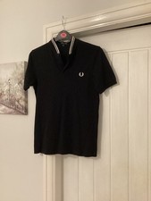 Black Fred Perry Collarless