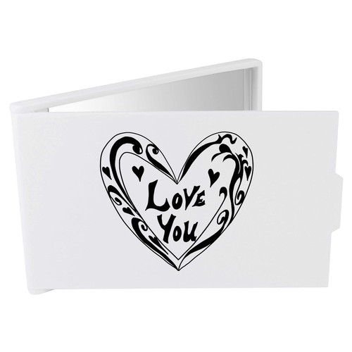 Love heart compact - 'love, makeup