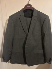 Blazer Men's Tailored Suit 3-Piece Dark Grey, 40"  -  42" Chest, 40" Waist