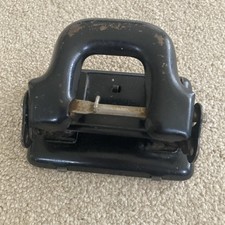 Vintage Black Metal Hole Punch Made In England