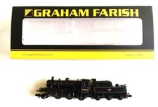 Farish Ivatt 2MT 2-6-0, lined black, late crest, N gauge
