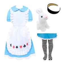 GIRLS ALICE COSTUME FAIRYTALE BOOK WEEK CHARACTER CHILD FANCY DRESS WHITE RABBIT