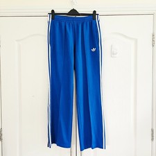 Adidas Tracksuit Bottoms Mens M Blue White Adicolour Classic Firebird Joggers