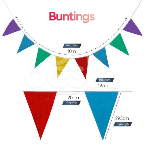 10m bunting flags - bunting, pennant
