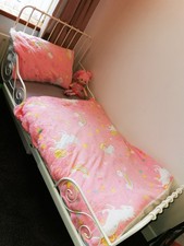 IKEA Kids Extendable Bed In White with Mattresses Good Condition