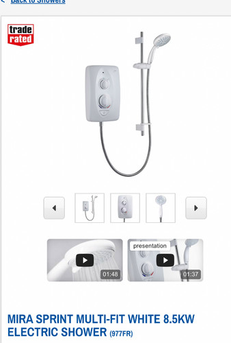 Mira sprint electric shower - electric,