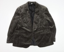 Autograph Men's Brown Velvet Shawl Lapel Blazer Size 46 Short